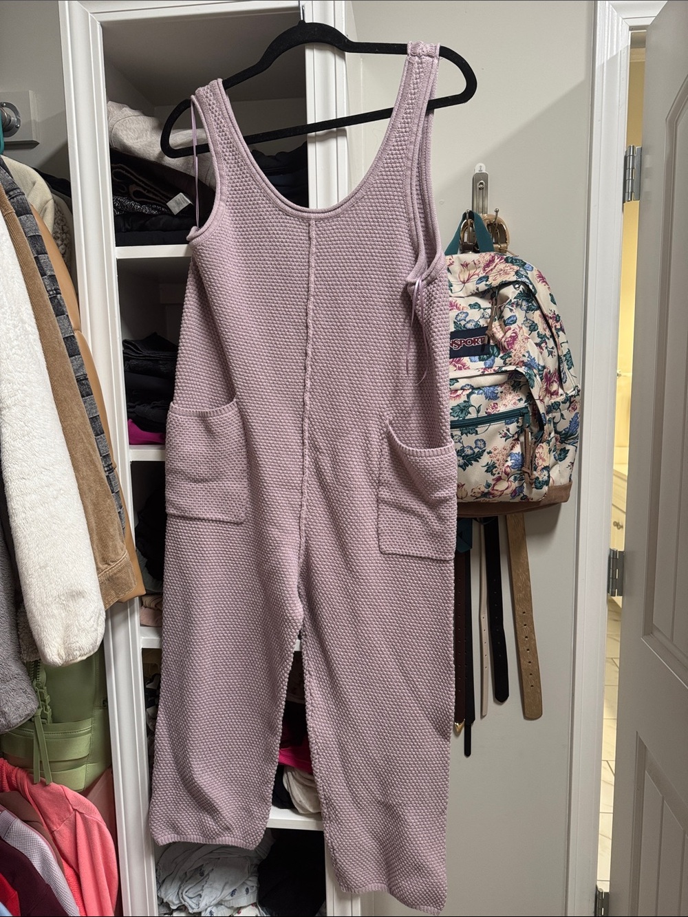 Free People light purple knit Jumpsuit